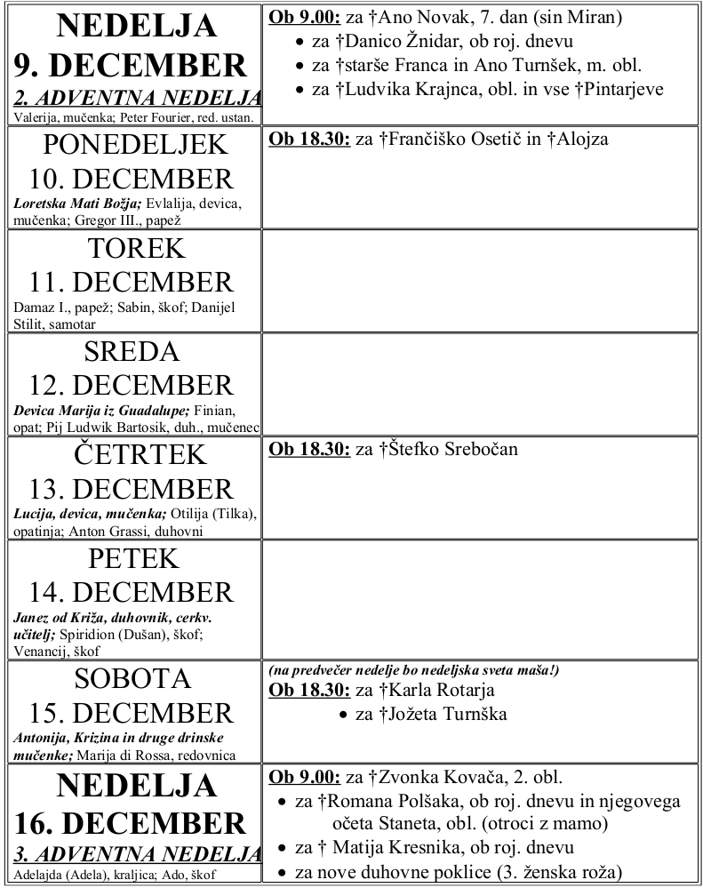 OZNANILA 09 12 2018 1