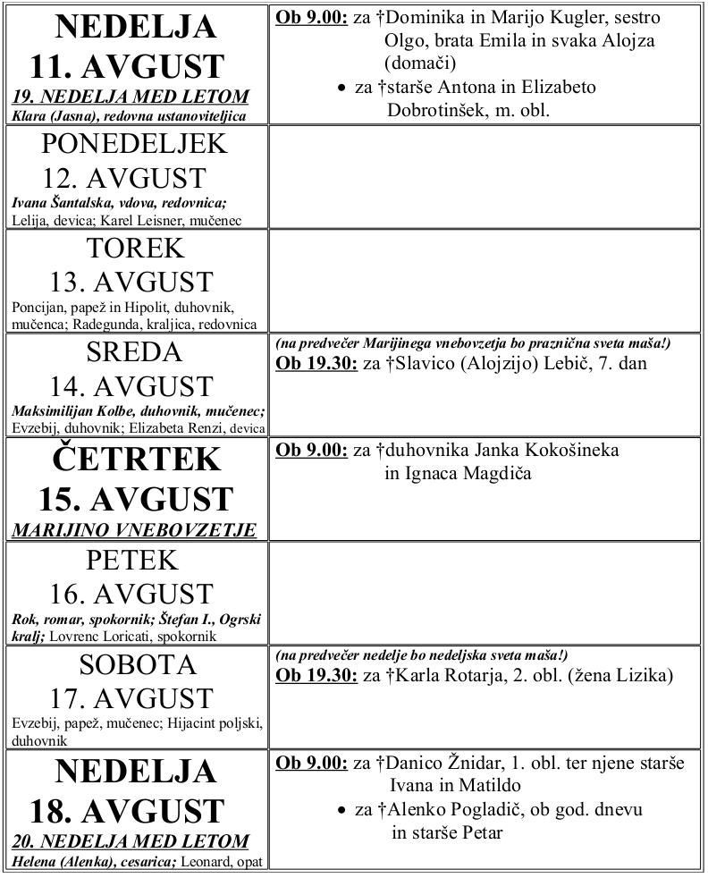 OZNANILA 11 08 2019 1