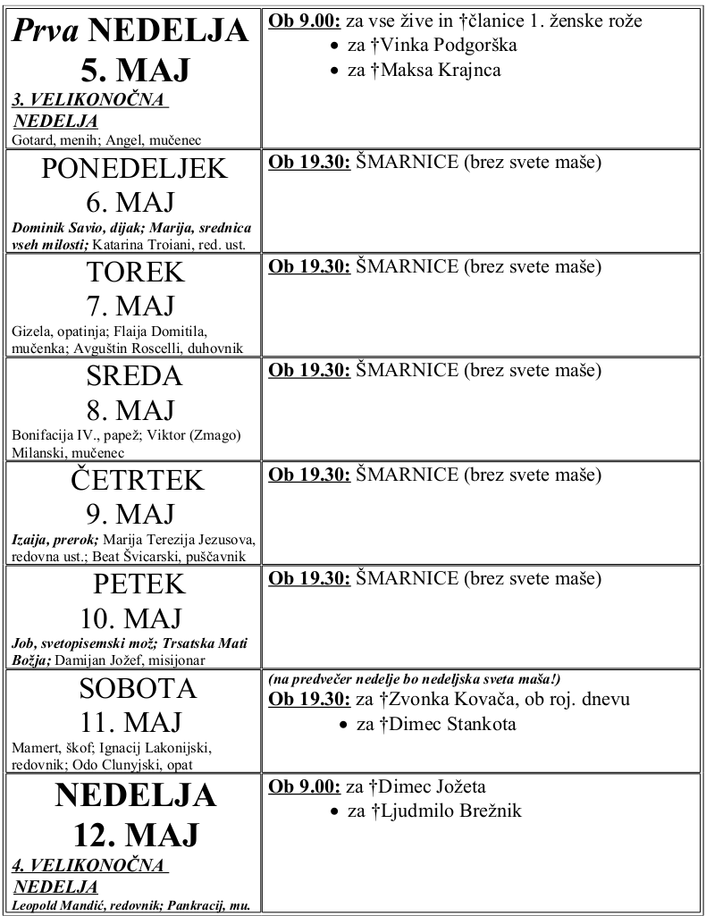 OZNANILA 5 05 2019 1