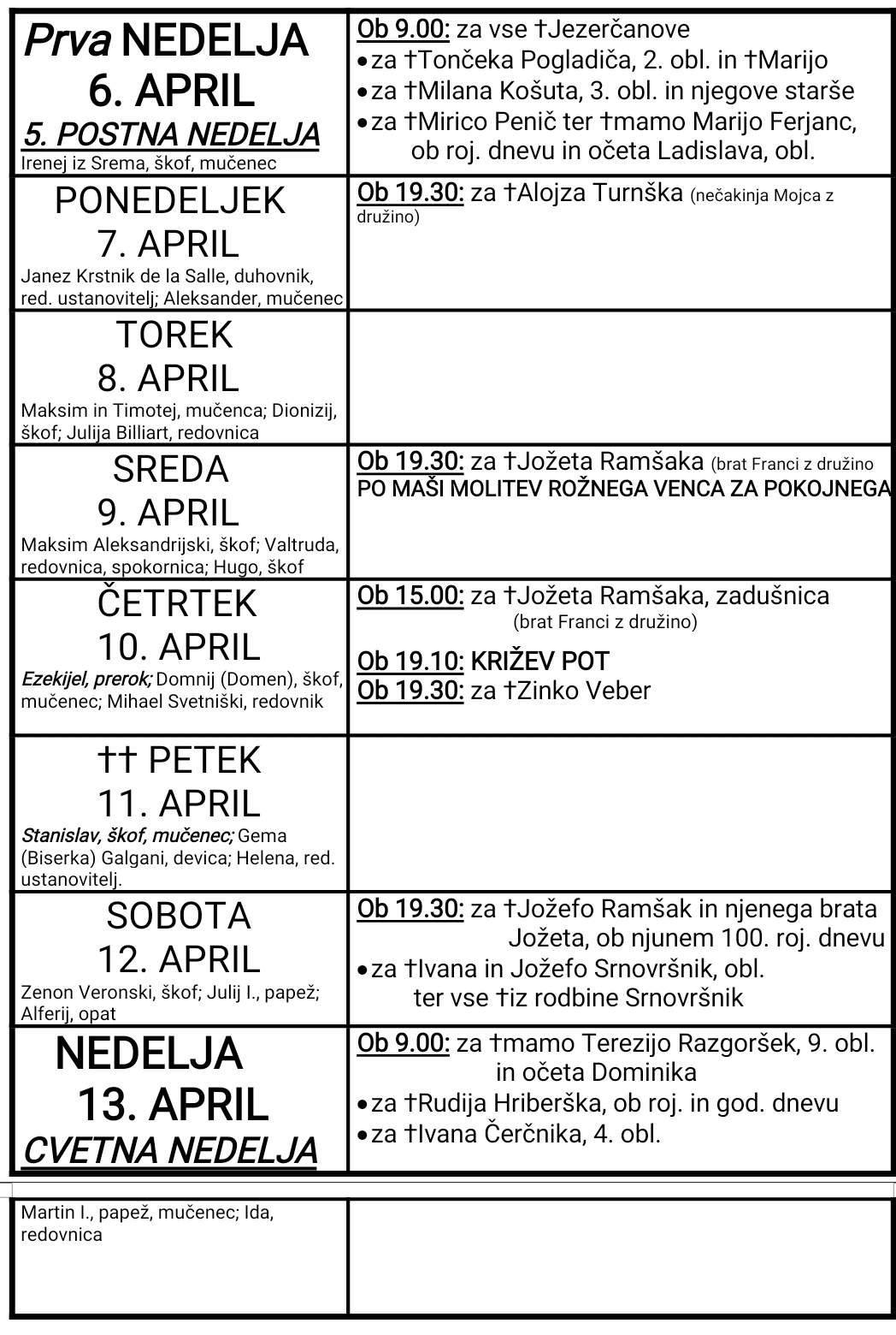 OZNANILA 09 04 2025