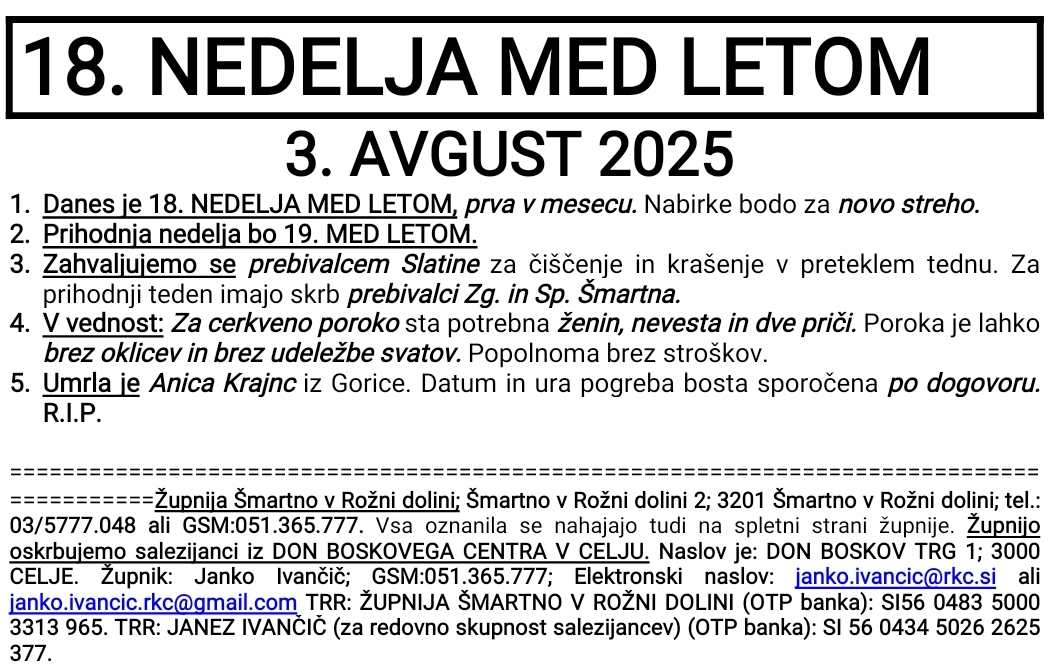 OZNANILA 02 08 2025 2