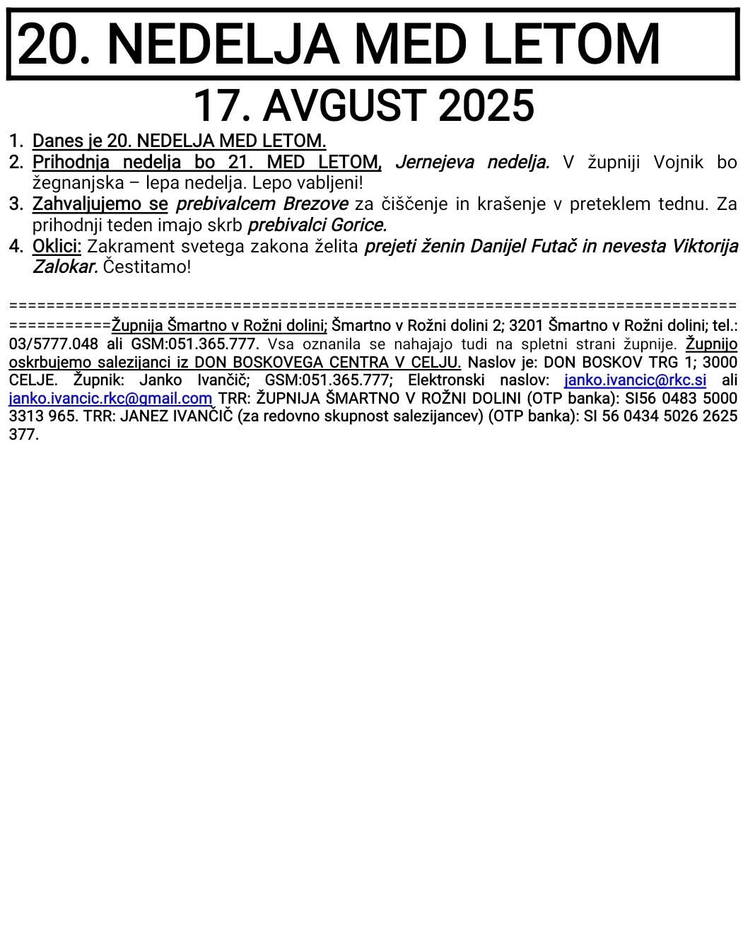 OZNANILA 17 08 2025 2