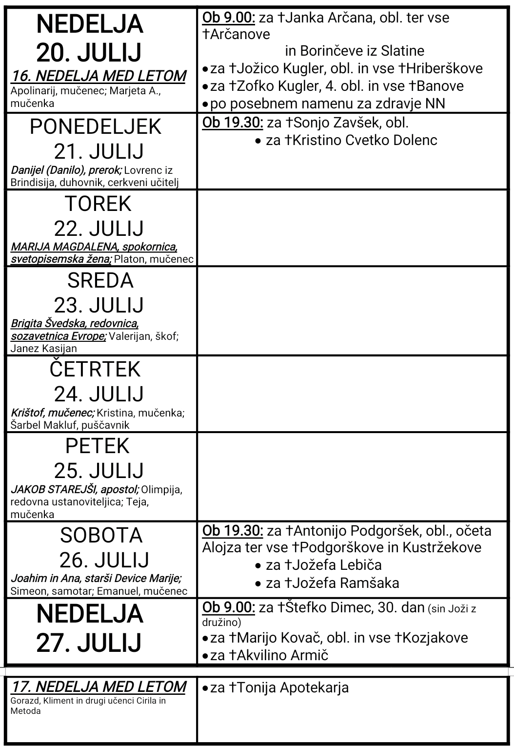 OZNANILA 19 07 2025