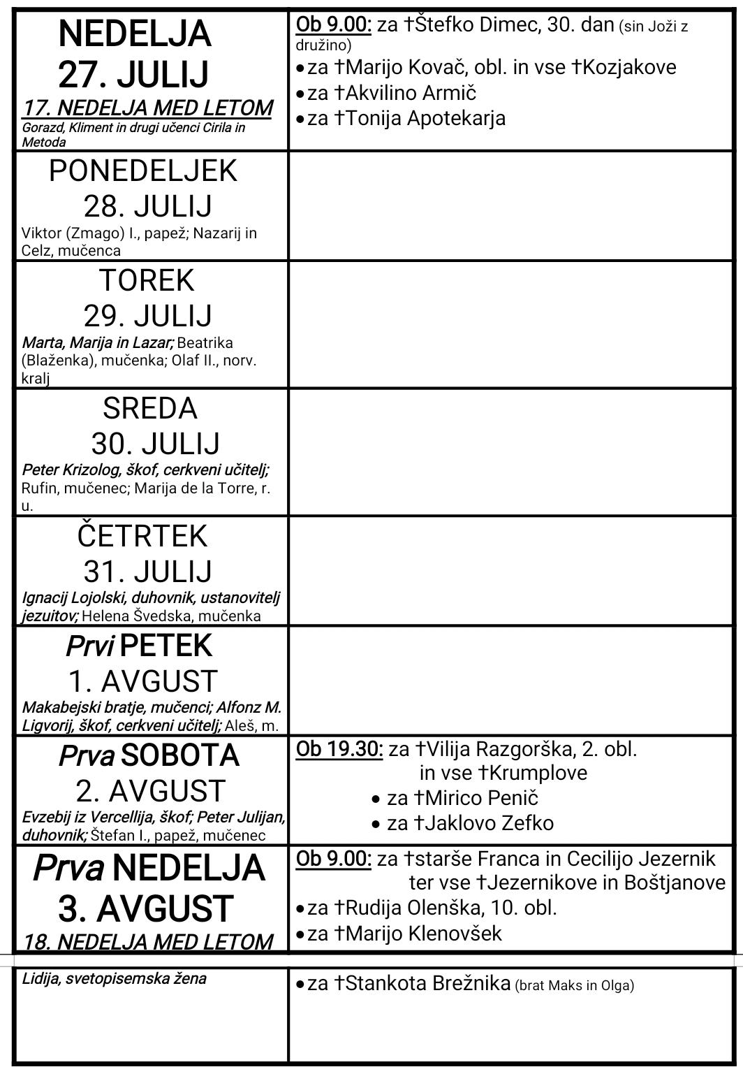 OZNANILA 27 07 2025