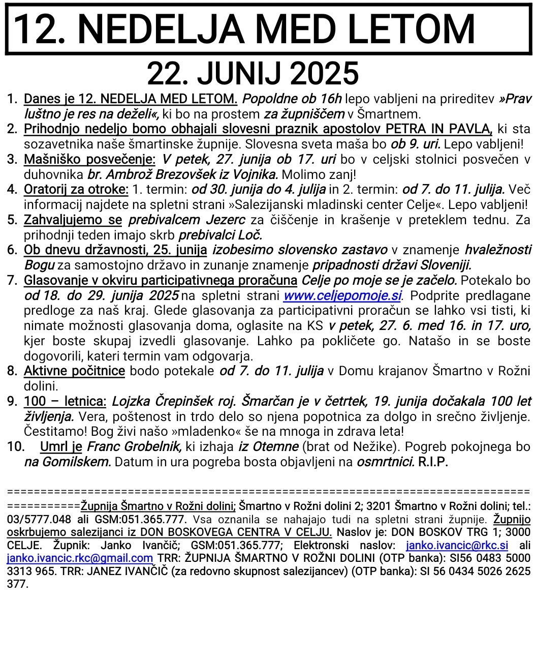 OZNANILA 22 06 2025 2