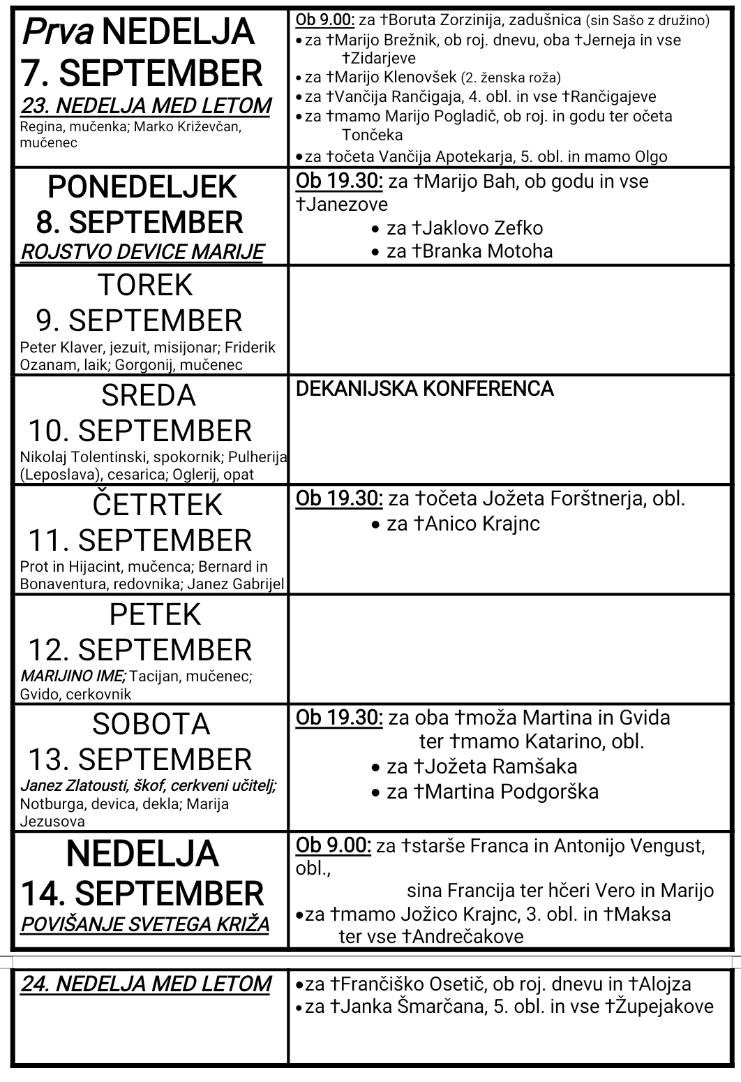 OZNANILA 31 08 2025