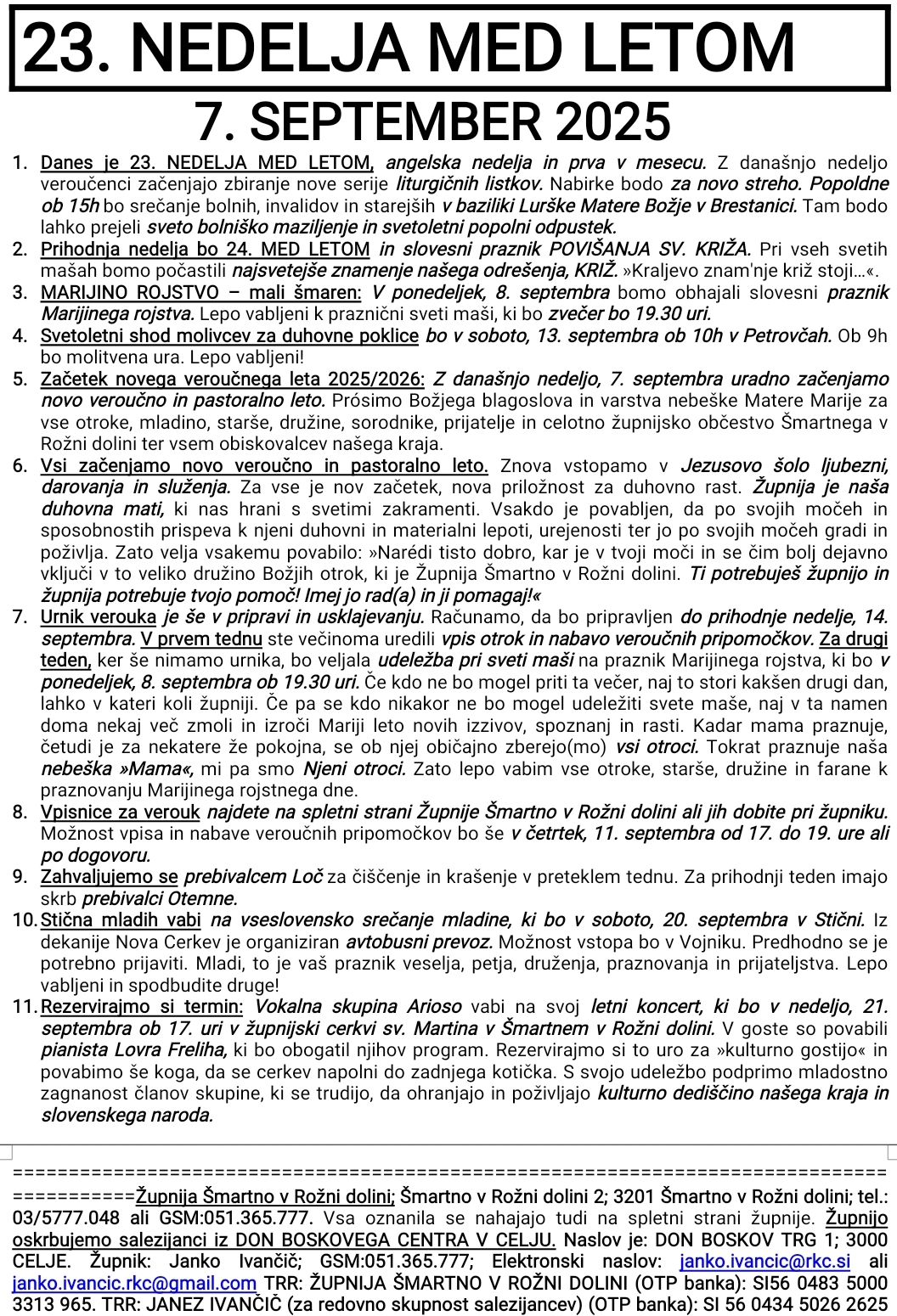 OZNANILA 31 08 2025 2