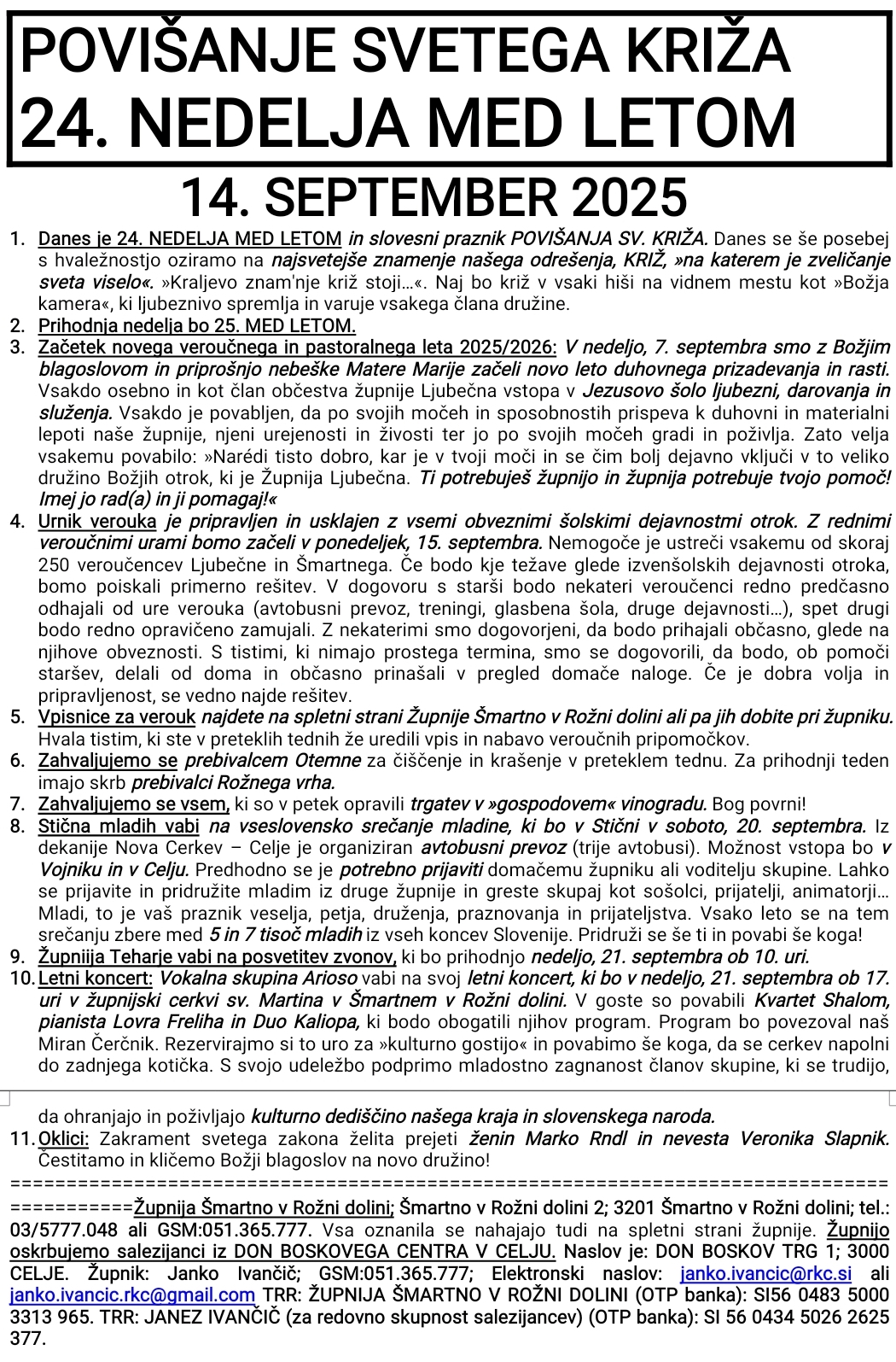OZNANILA 14 09 2025 2