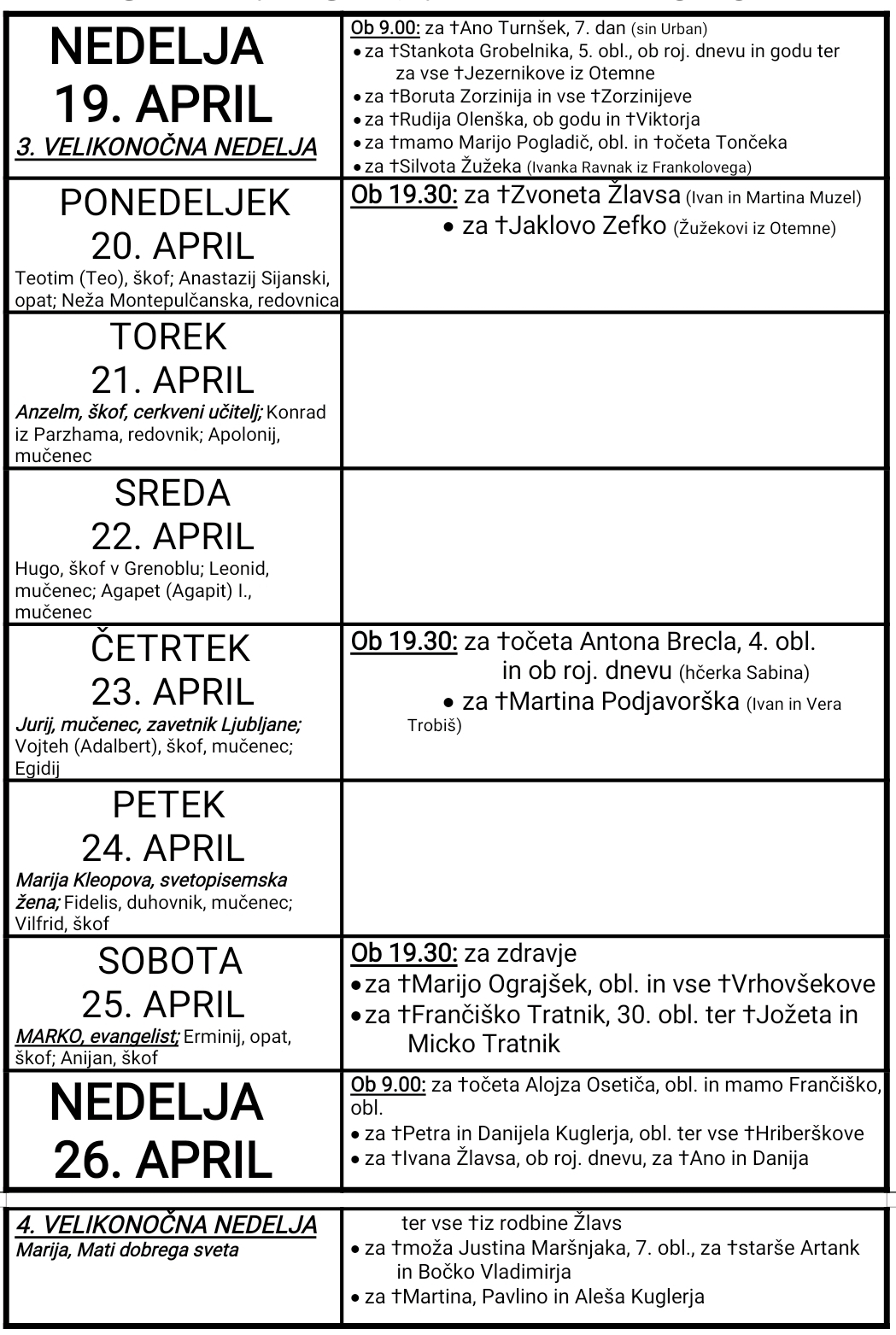 OZNANILA 19 04 2026