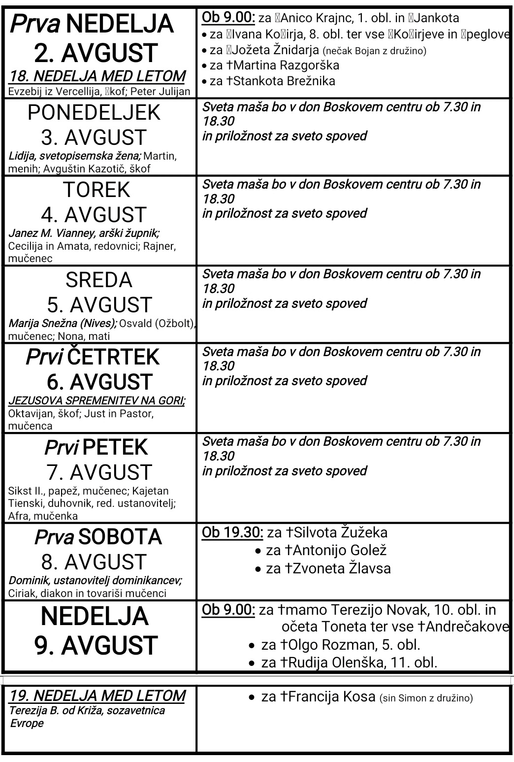 OZNANILA 02 08 2026