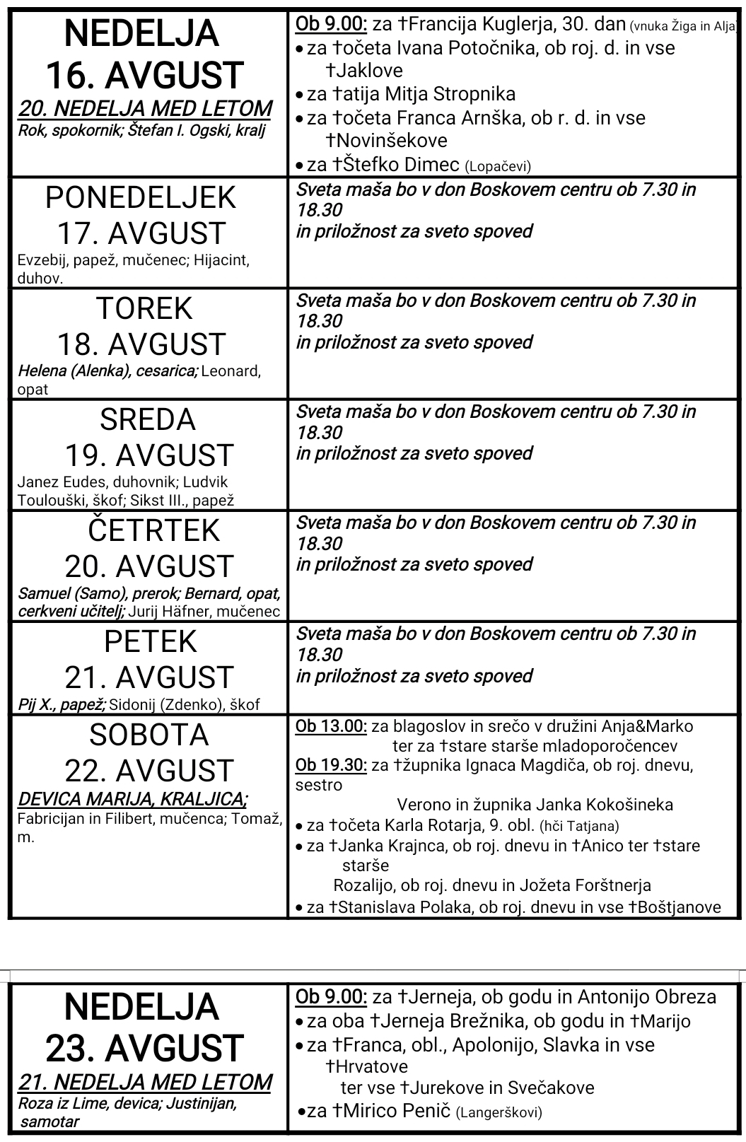 OZNANILA 16 08 2026