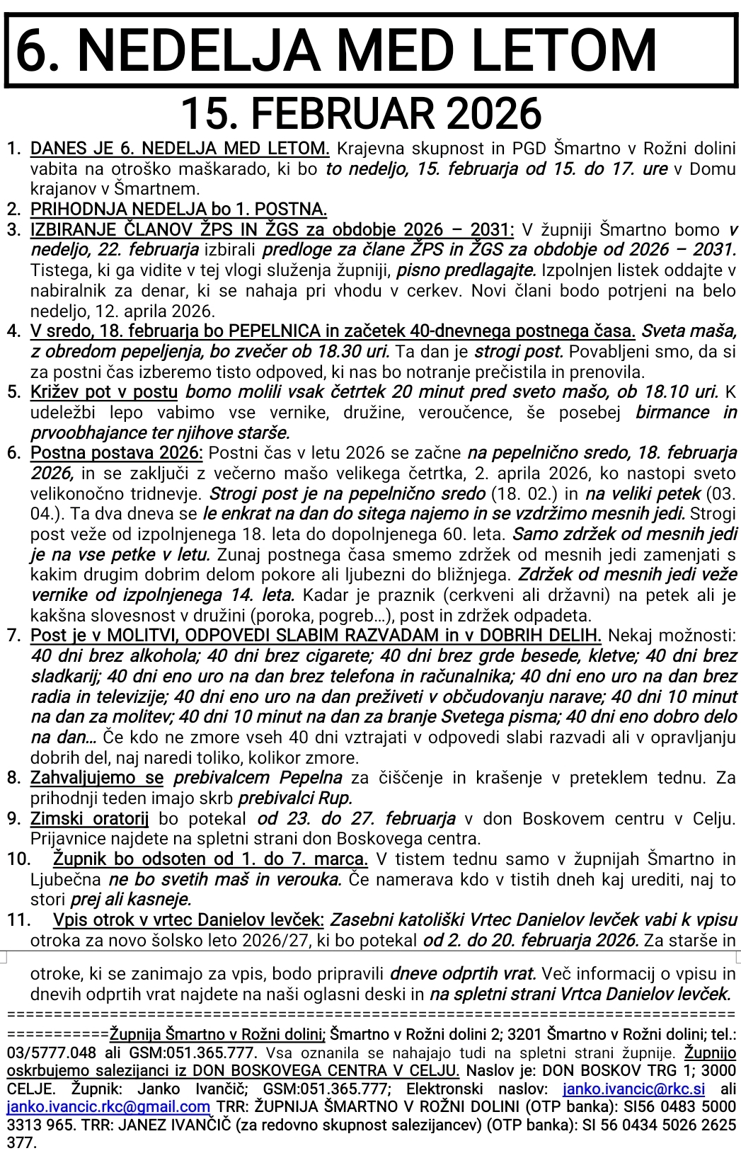 OZNANILA 15 02 2026 2