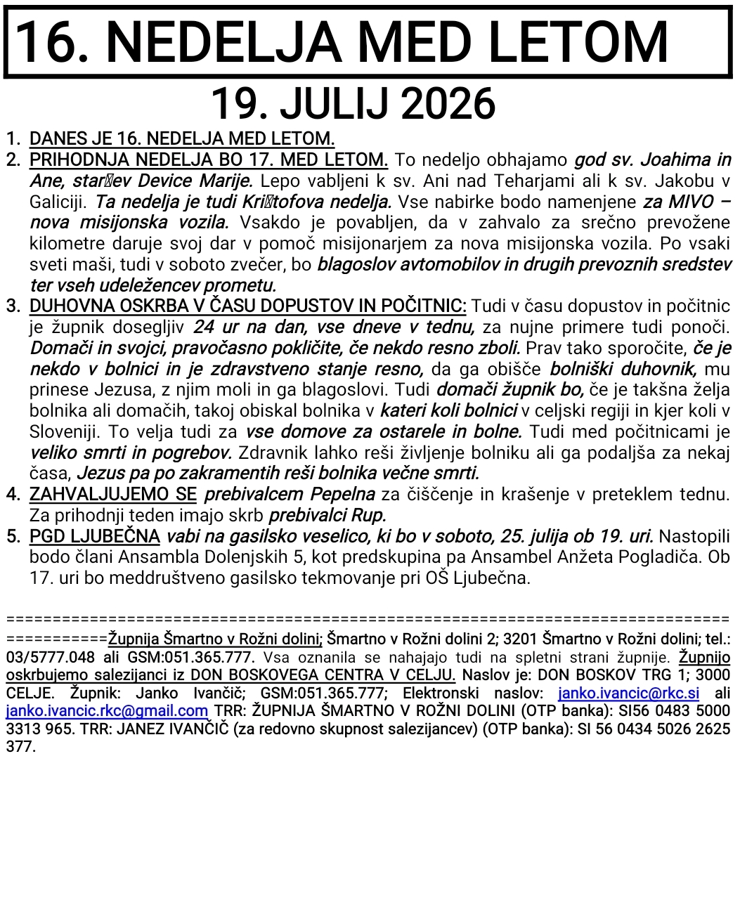 OZNANILA 19 07 2026 2