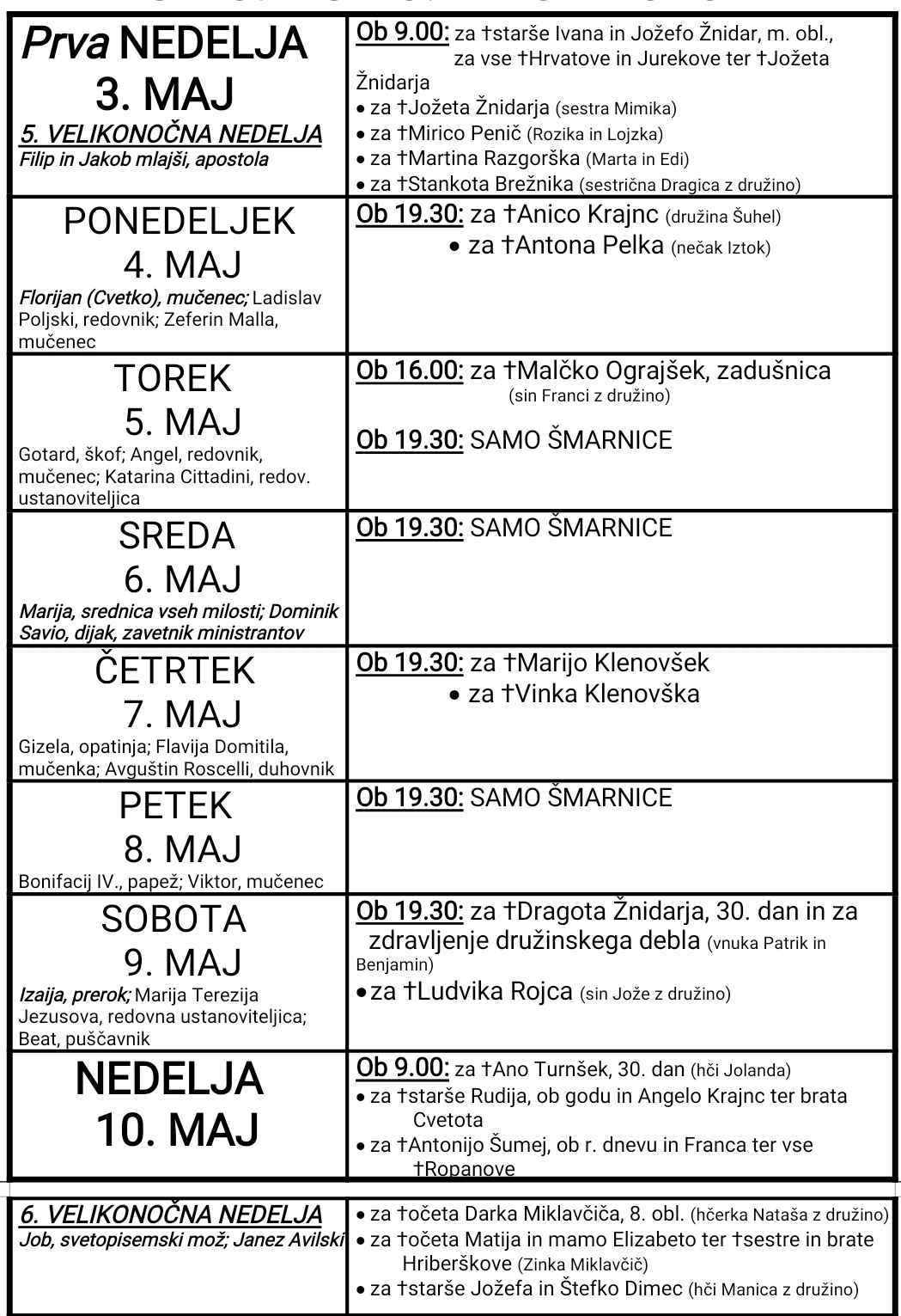 OZNANILA 03 05 2026