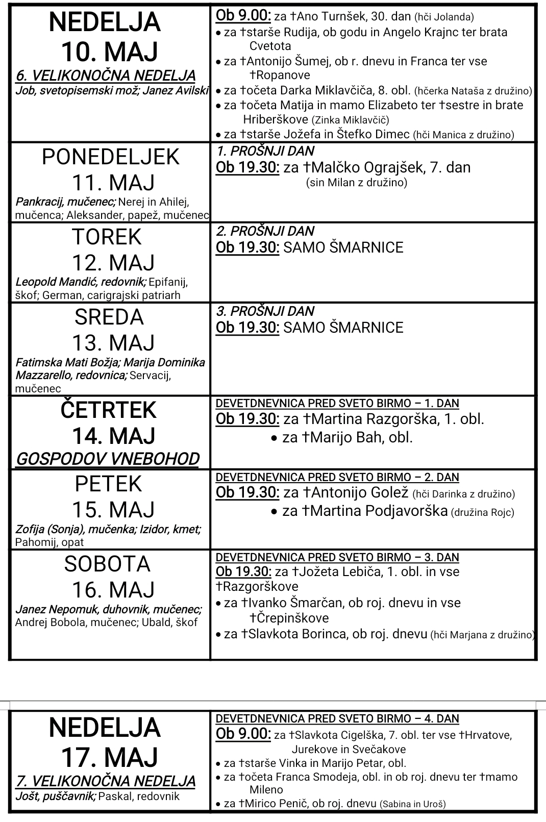 OZNANILA 10 05 2026
