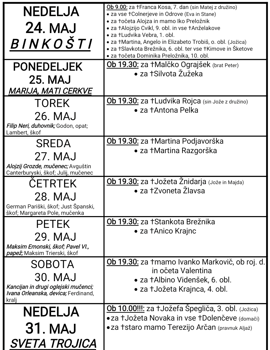 OZNANILA 24 05 2026
