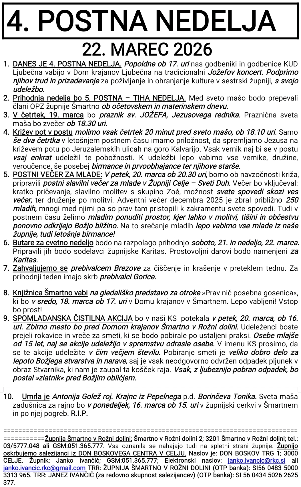 OZNANILA 15 03 2026 2