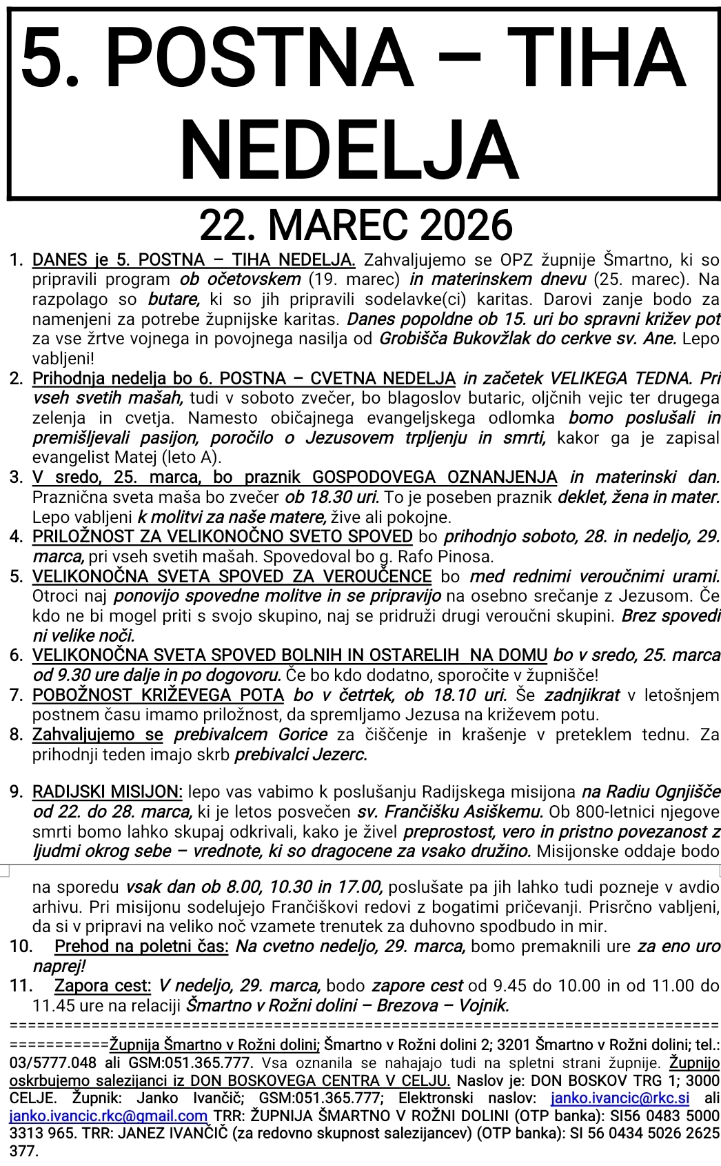 OZNANILA 22 03 2026 2
