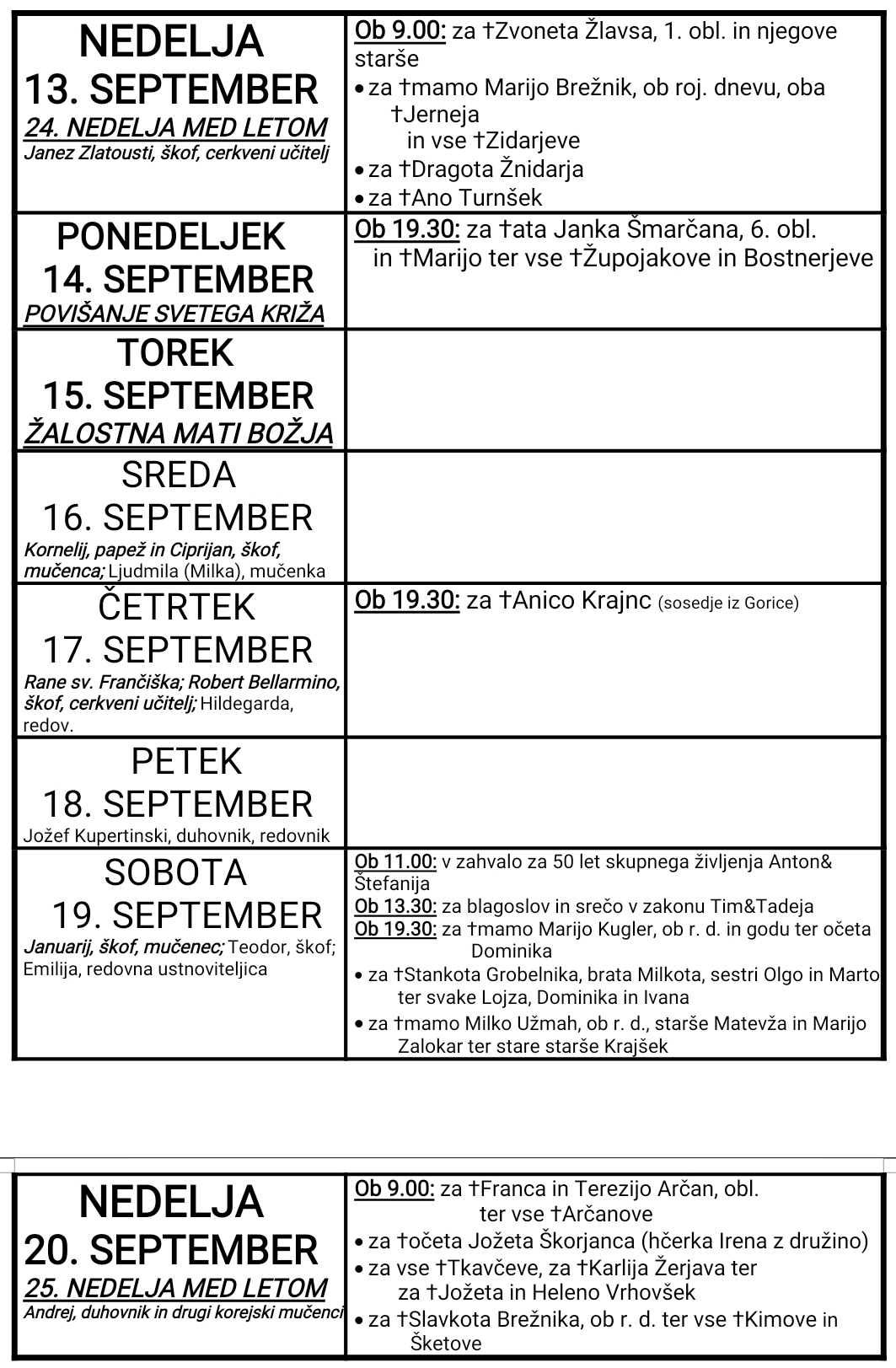 OZNANILA 13 09 2026 11