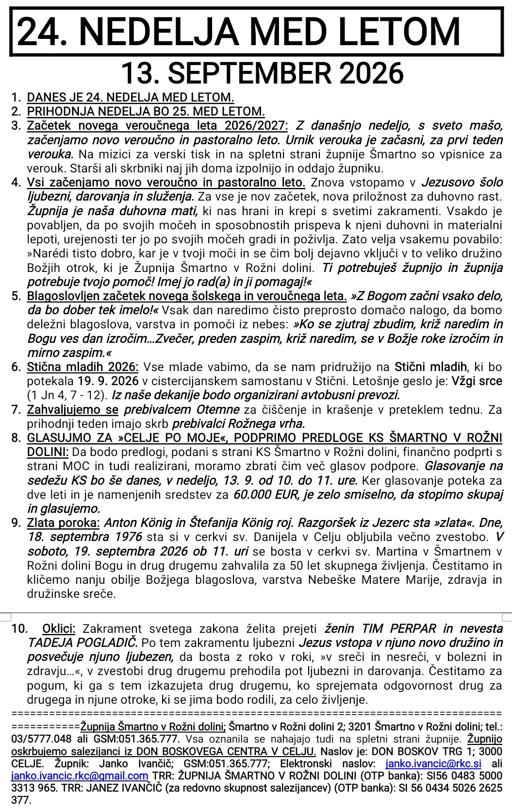 OZNANILA 13 09 2026 22