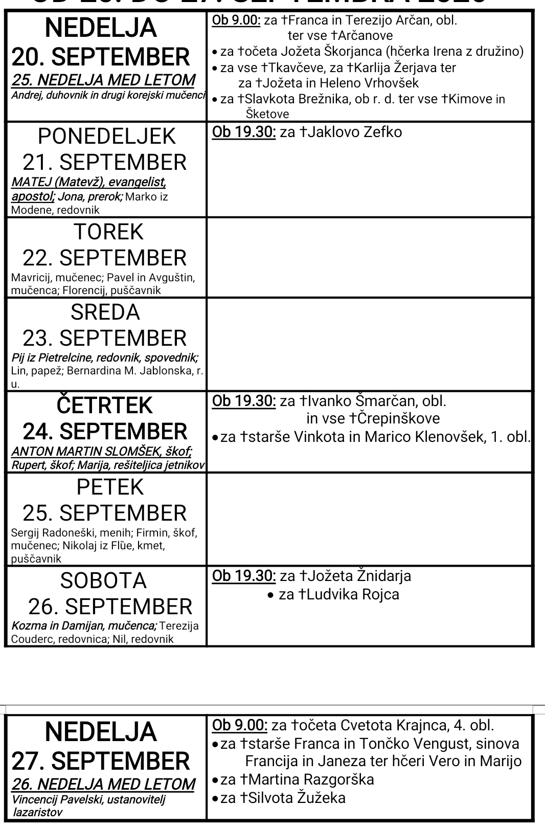 OZNANILA 20 09 2026