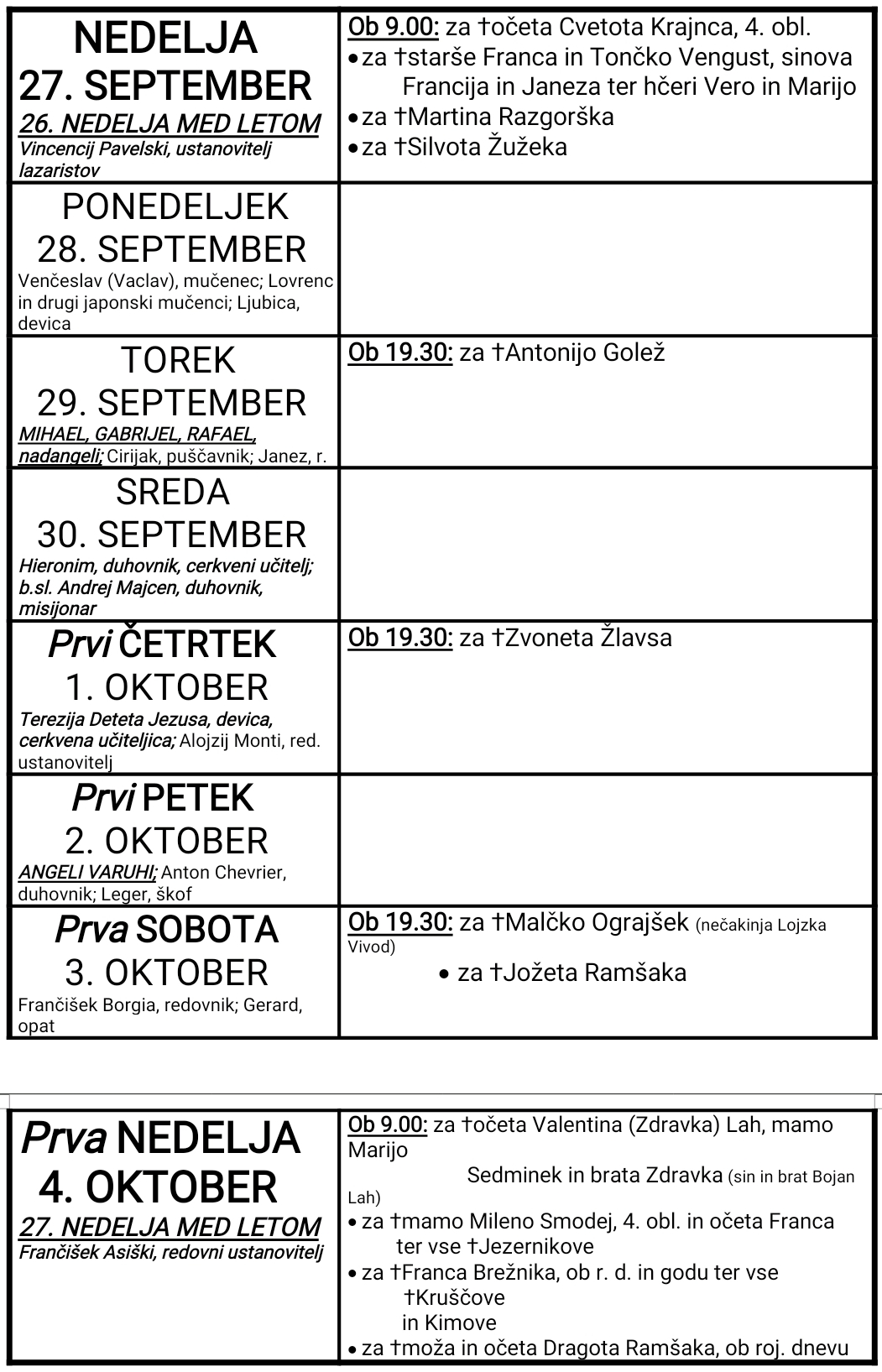 OZNANILA 27 09 2026